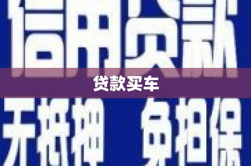耀州贷款买车
