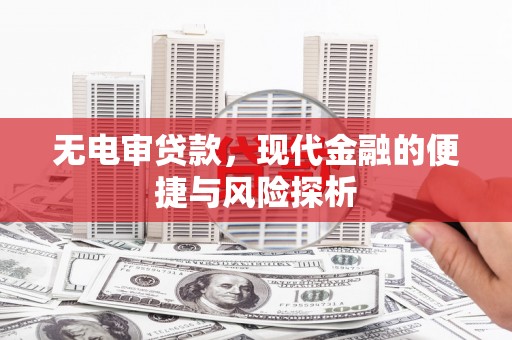 中卫无电审贷款，现代金融的便捷与风险探析