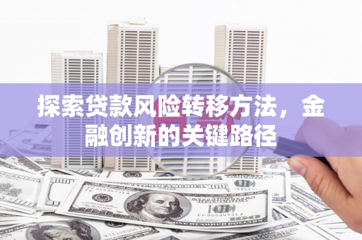 雅江探索贷款风险转移方法，金融创新的关键路径