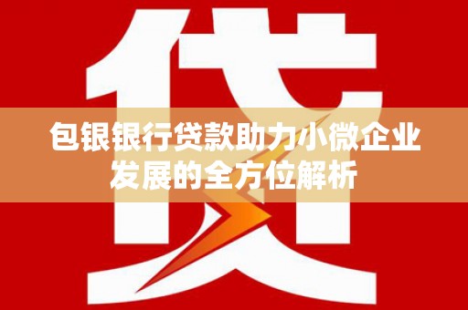 夏县包银银行贷款助力小微企业发展的全方位解析