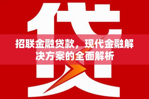 石门招联金融贷款，现代金融解决方案的全面解析
