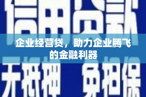 元宝山企业经营贷，助力企业腾飞的金融利器